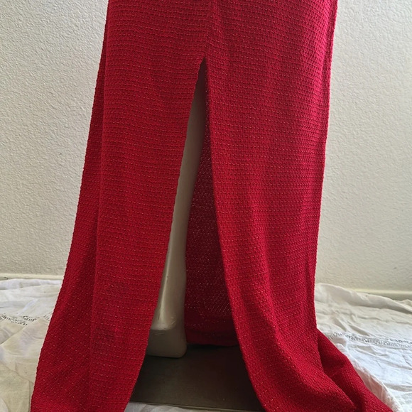 St. John’s Evening Gown Red Rhinestone Dress - Picture 9 of 10